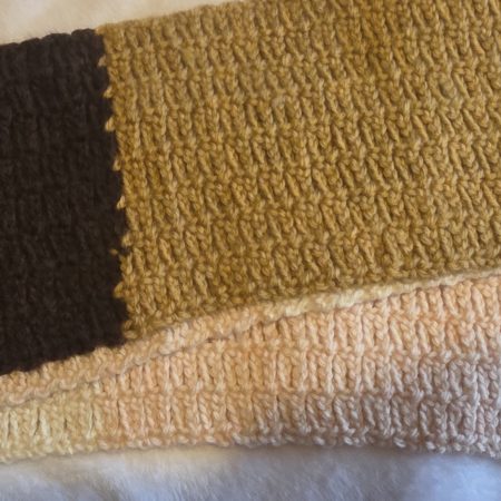 Hand Crocheted Scarf in Soft Wool and Acrylic Blend