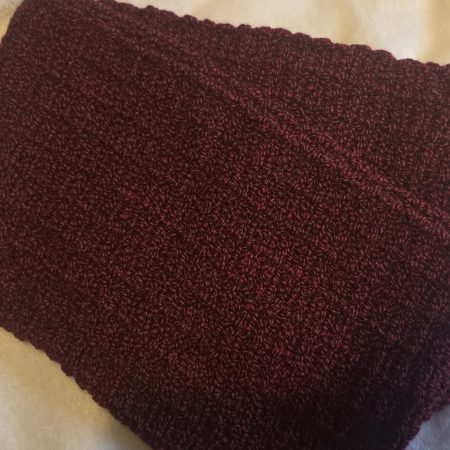 Hand Crocheted Scarf in Soft Wool and Acrylic Blend
