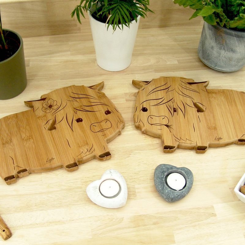 Highland Cow Chopping Board Set – Hagrid & Hetty