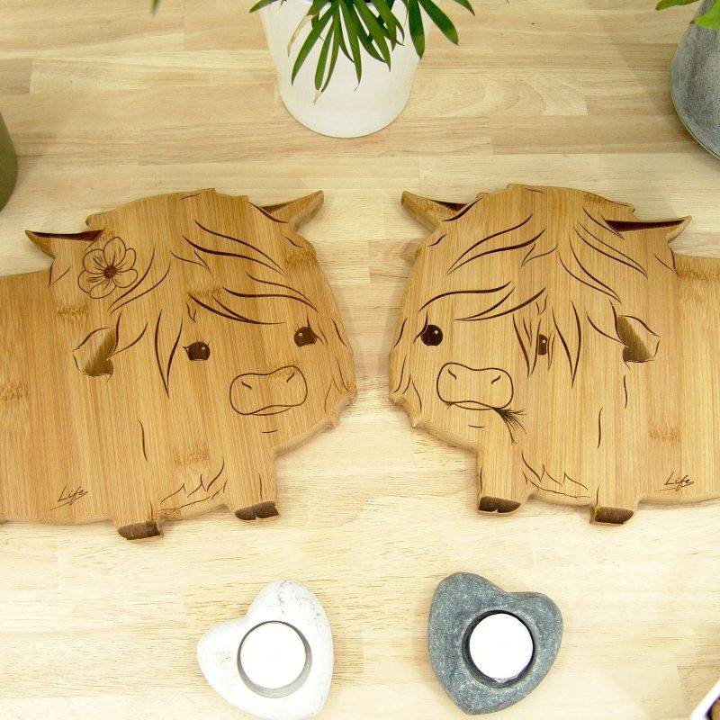Highland Cow Chopping Board, Hagrid Handmade Cutting Board
