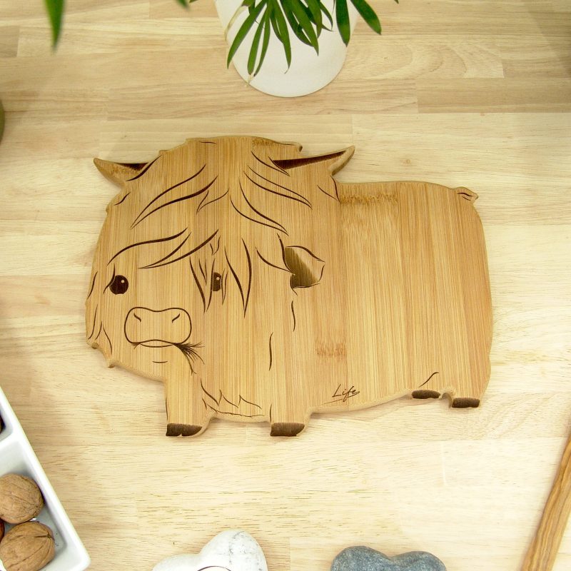 Highland Cow Chopping Board, Hagrid Handmade Cutting Board