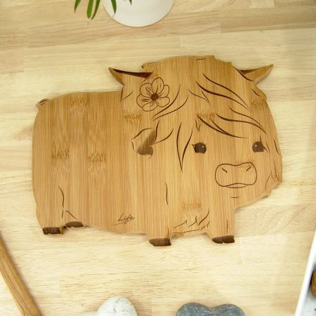 Highland Cow Chopping Board, Hetty | Handmade Cutting Board