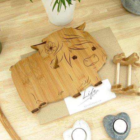 Highland Cow Chopping Board, Hetty | Handmade Cutting Board