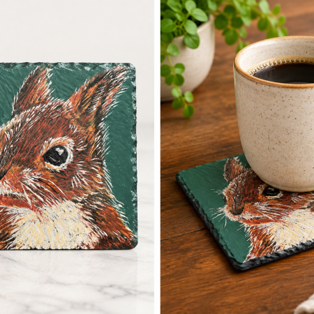 Hand painted slate coaster