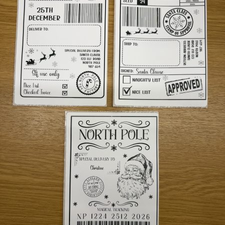 Personalised Santa Delivery Labels | 4x6 Christmas Stickers | Pack of 10