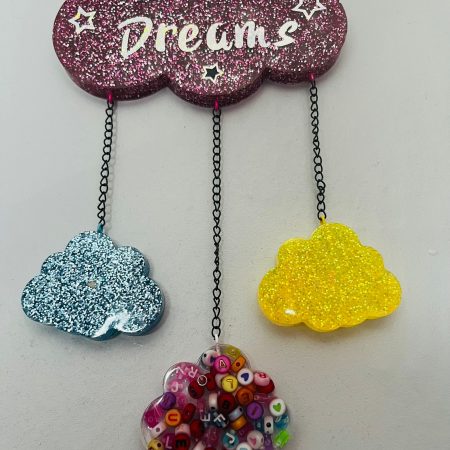 Handmade Sweet Dreams Resin Hanging Plaque