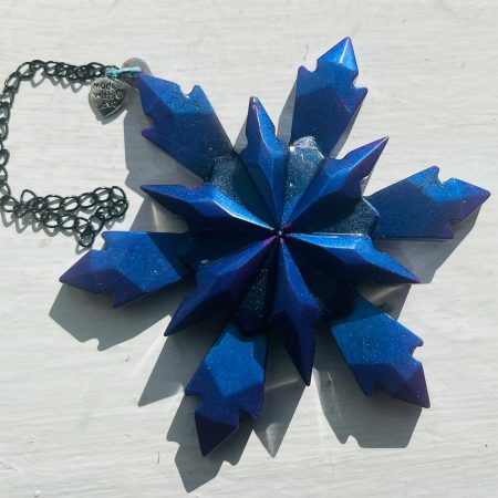 Large Shimmery Blue Snowflake Decoration
