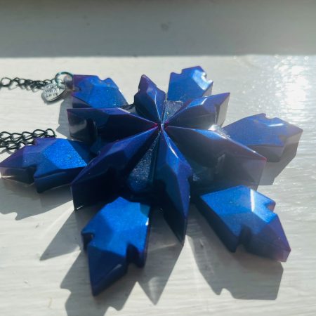 Large Shimmery Blue Snowflake Decoration