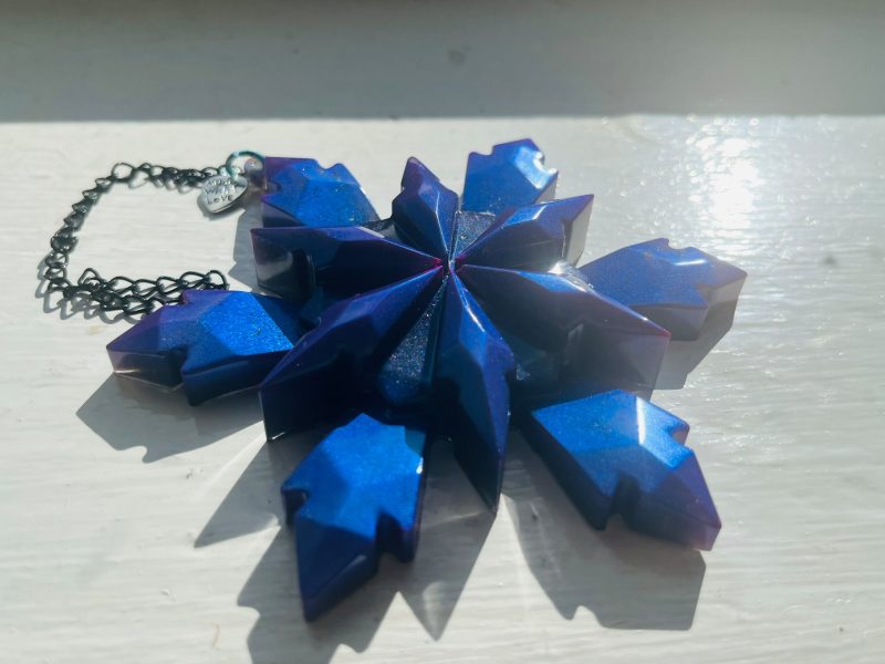 Large Shimmery Blue Snowflake Decoration