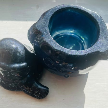 Galaxy Resin Snowman Trinket Dish Handmade in the UK