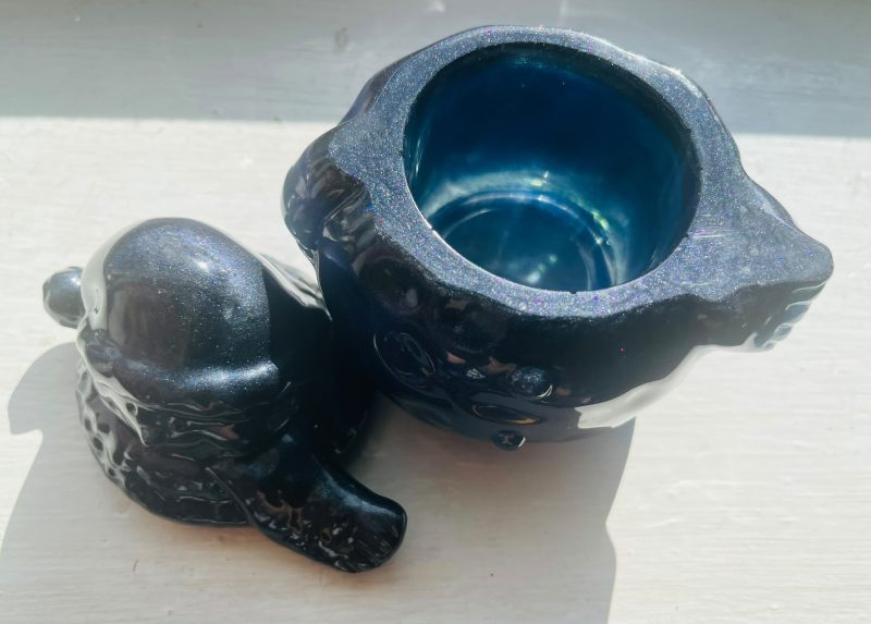 Galaxy Resin Snowman Trinket Dish Handmade in the UK
