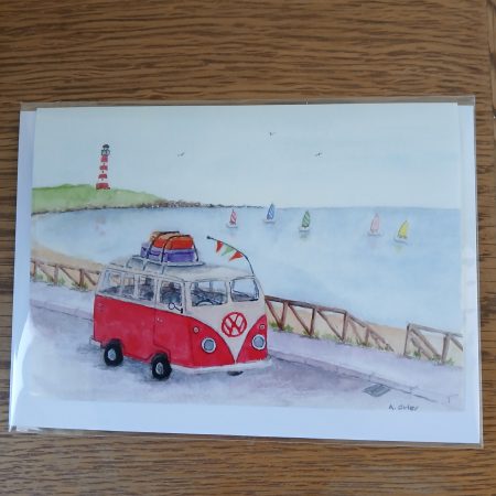 Campervan Greeting Cards with White Envelopes, 150x105mm choice of 3 cards blank inside