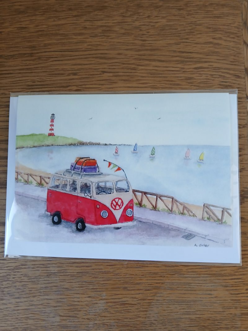 Campervan Greeting Cards with White Envelopes, 150x105mm choice of 3 cards blank inside