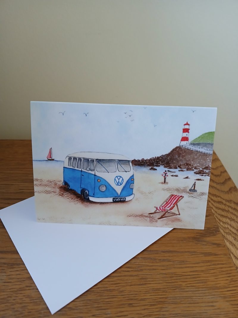 Campervan Greeting Cards with White Envelopes, 150x105mm choice of 3 cards blank inside