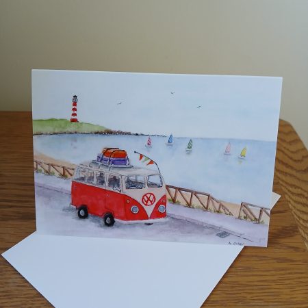 Campervan Greeting Cards with White Envelopes, 150x105mm choice of 3 cards blank inside