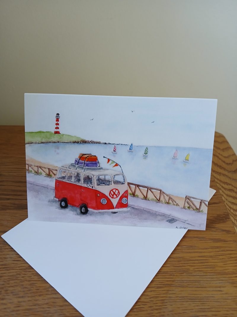 Campervan Greeting Cards with White Envelopes, 150x105mm choice of 3 cards blank inside