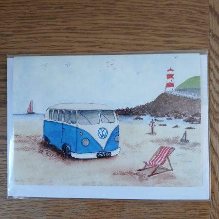 Campervan Greeting Cards with White Envelopes, 150x105mm choice of 3 cards blank inside