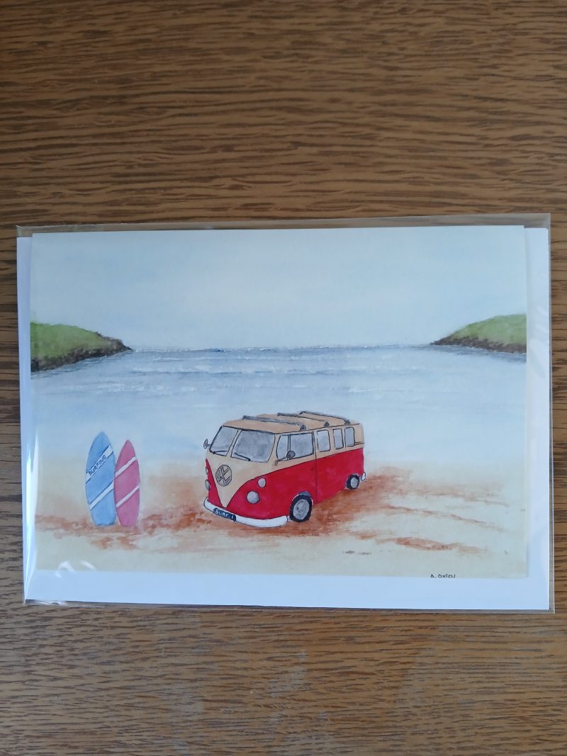 Campervan Greeting Cards with White Envelopes, 150x105mm choice of 3 cards blank inside