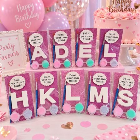 Paint Your Own Plaster Initial,Girls Party Bag Filler, Party Activity