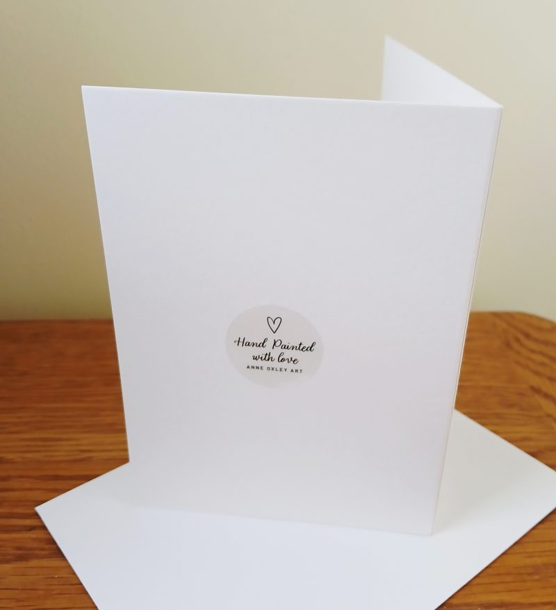 Hand Painted Panda Greetings Card with Envelope, 147mm x 105mm