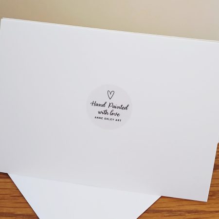 Hand Painted Jay Greetings Card with White Envelope 147mm x 105 mm Card blank inside