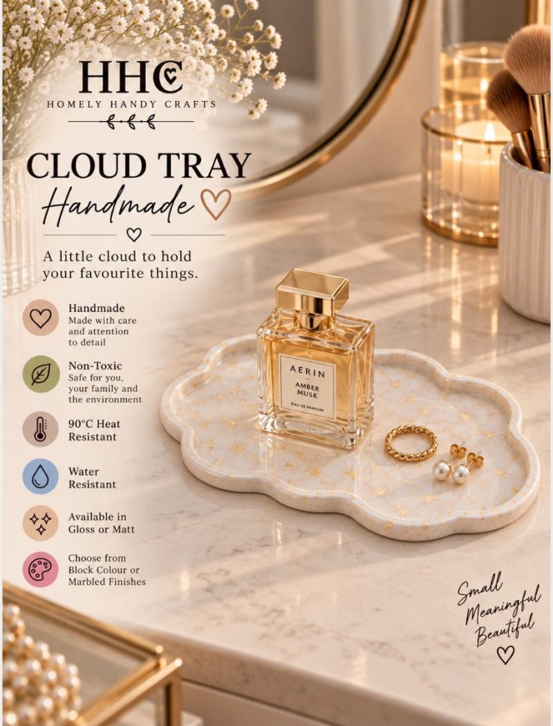 Cloud Tray/ Dish - Jesmonite/ Eco Resin – Made to Order