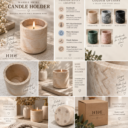 Candle Holder - Jesmonite/ Eco Resin – Made to Order