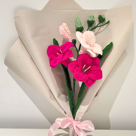 Handmade Crochet Freesia Flower | Lasting Flower Gift