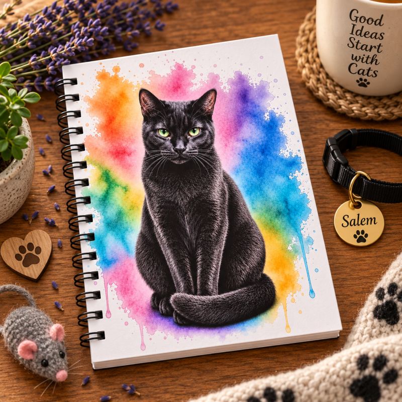 The Curious Cats Collection – Coat & Colour Handmade Cat Notebooks
