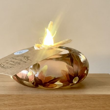 Glass Hand Painted Tea Light Holder