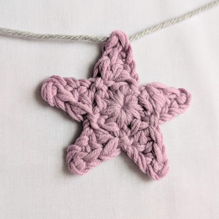 Crochet star bunting, Pink & Lilac