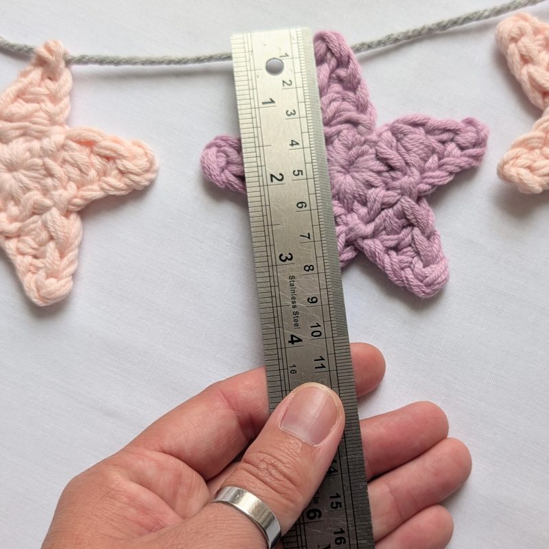 Crochet star bunting, Pink & Lilac
