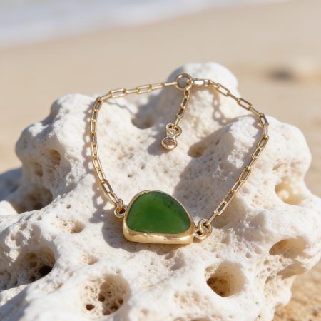 Gold Sea Glass Bracelet