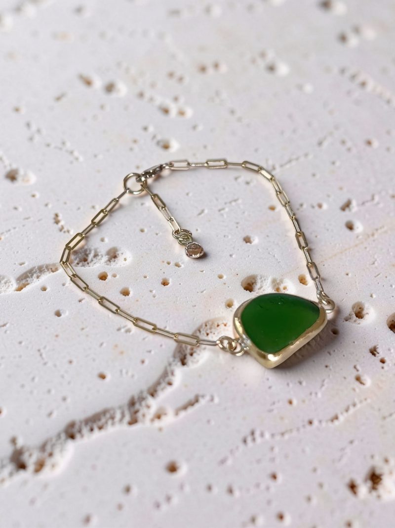 Gold Sea Glass Bracelet