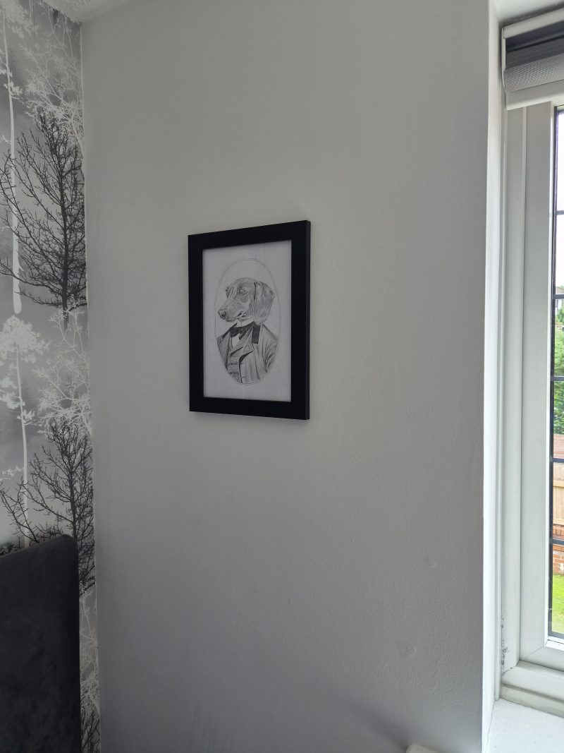 Original Hand-drawn Dachshund Portrait - Victorian Gentleman
