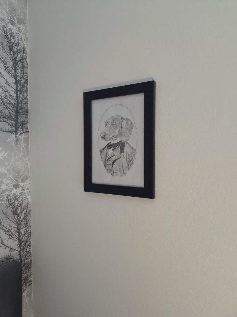Original Hand-drawn Dachshund Portrait - Victorian Gentleman