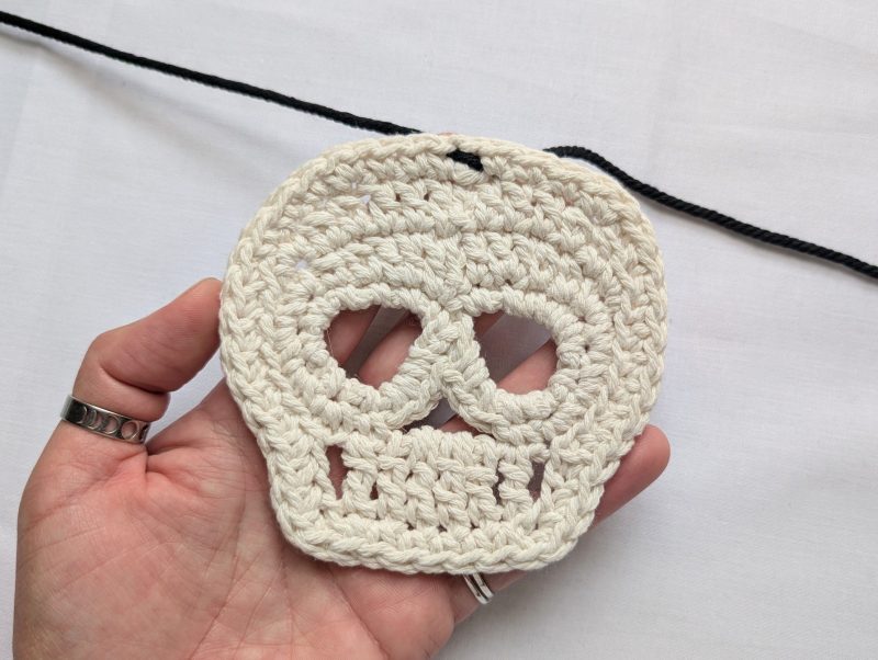 Crochet Pattern for Halloween Skull Bunting, Eco-Friendly Craft