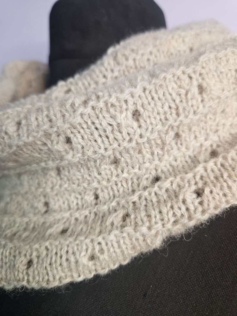 Handknitted 100% wool cowl.