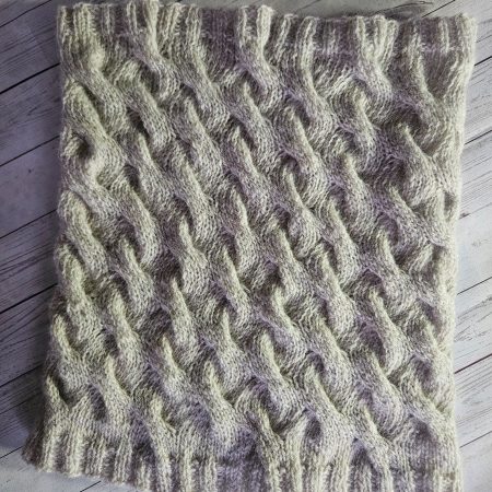 Handknitted 100% wool cowl/tubescarf.