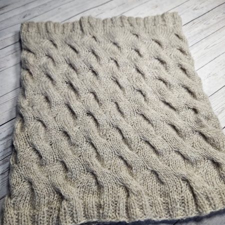 Handknitted 100% wool cowl/tubescarf.