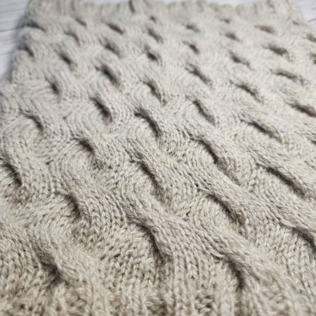 Handknitted 100% wool cowl/tubescarf.