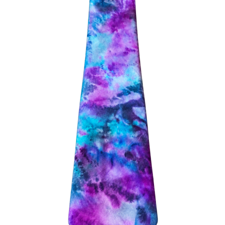 Pure Silk Unisex Hand Dyed Tie in Purple, Turquoise, Black and Blue. Perfect For Any Formal Outfit