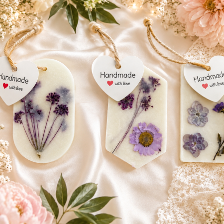 Handmade Botanical Wax Melt Hanger with Dried Flowers and Cord (Copy)