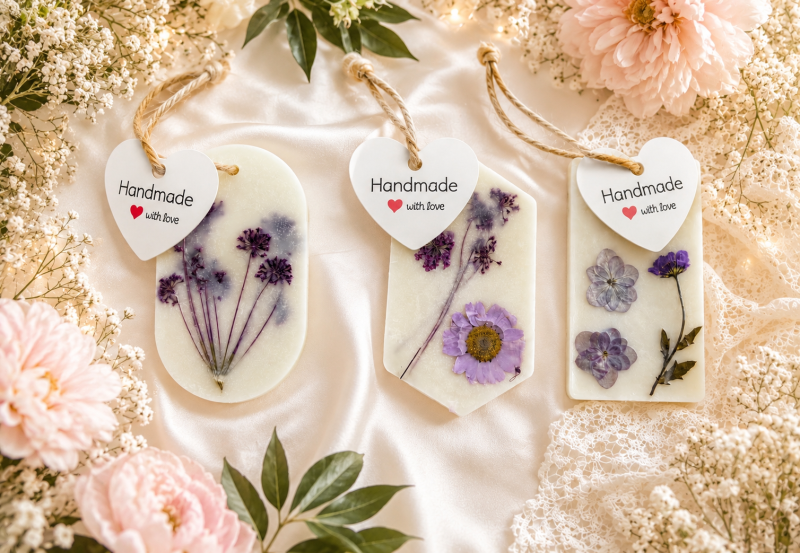 Handmade Botanical Wax Melt Hanger with Dried Flowers and Cord (Copy)