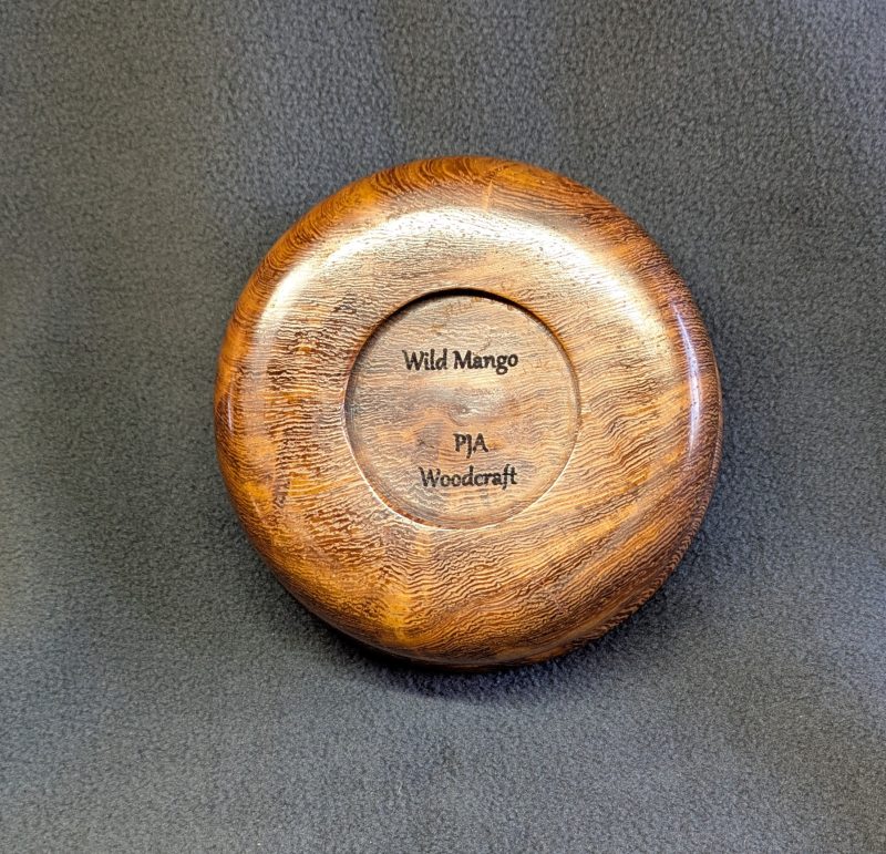 Hand made wooden bowl from wild mango