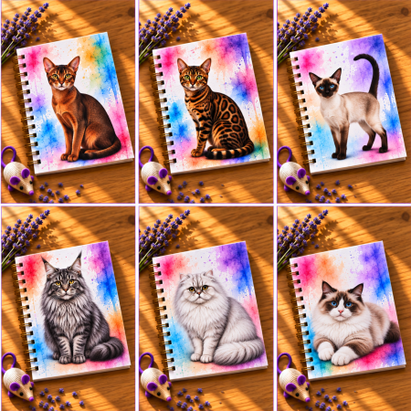 The Curious Cats Collection – Pedigree Breeds | Handmade Cat Notebooks