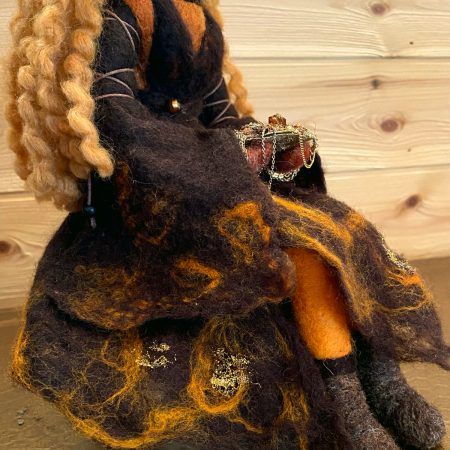Needle-felted woman - Abundance