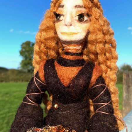 Needle-felted woman - Abundance