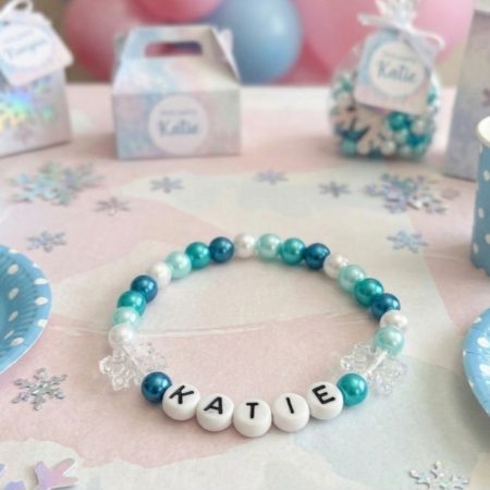 Make your own snowflake bracelet,Party Bag Filler,Kids Party Activity ❄️