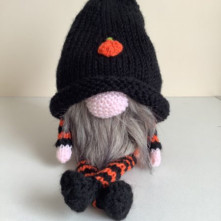 Hand knitted gonk style treat tin